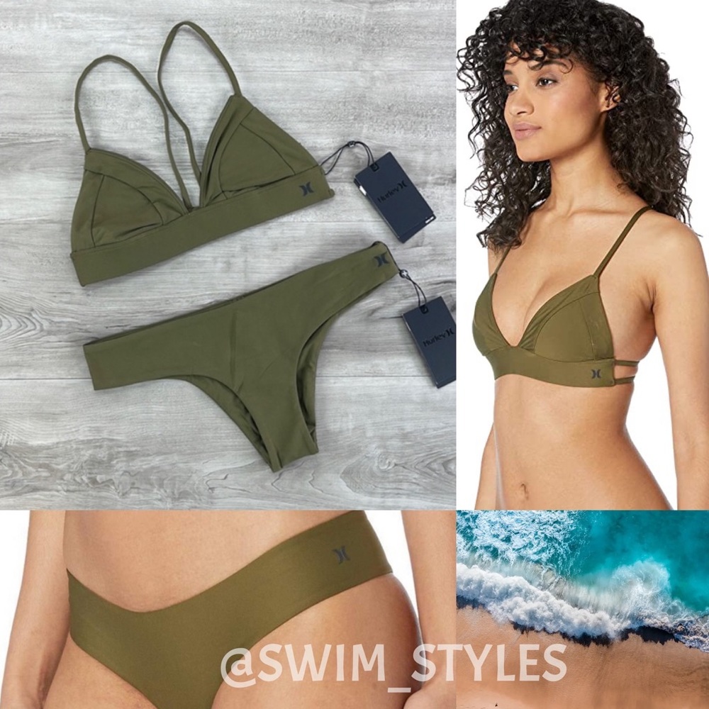 ☀️HURLEY☀️QUICK DRY BRALETTE HIPSTER BIKINI SET